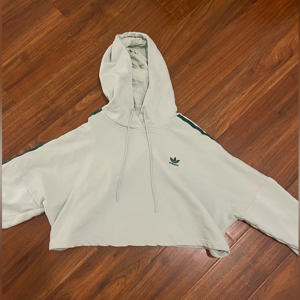 Adidas Green Cropped Sweatshirt